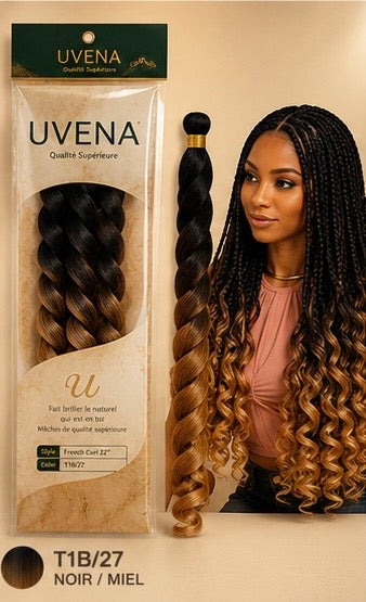 UVENA -  Pony Style French Curl  - 24" - 150g - 1 paquet (x3 mèches)