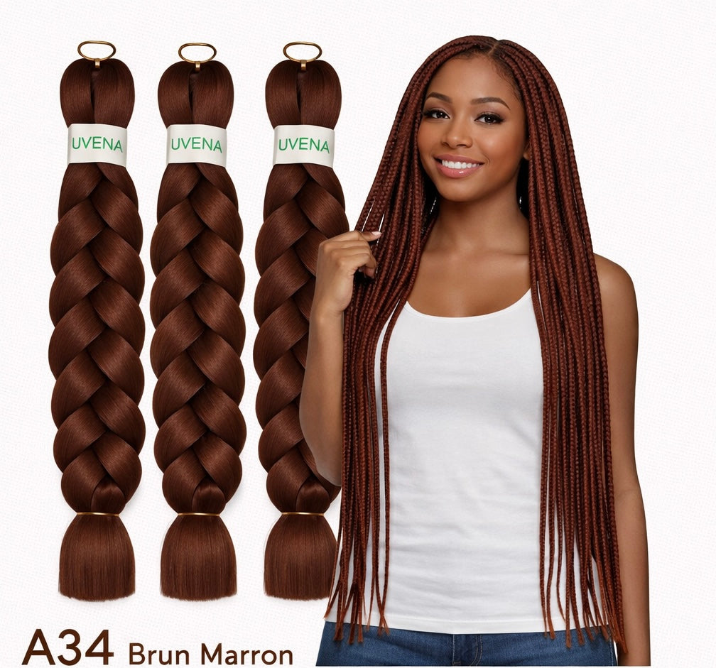 UVENA Mèches Kanekalon 24 pouces – Lot de 3 mèches