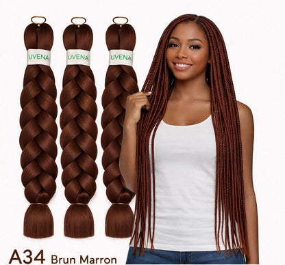 UVENA Mèches Kanekalon 24 pouces – Lot de 3 mèches