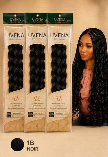UVENA -  Pony Style French Curl - 24" - Lot de 3 paquets - 300g (x9 mèches).