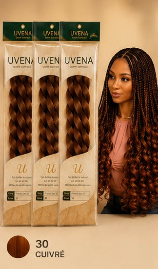 UVENA -  Pony Style French Curl - 24" - Lot de 3 paquets - 300g (x9 mèches).