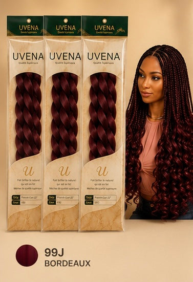 UVENA -  Pony Style French Curl - 24" - Lot de 3 paquets - 300g (x9 mèches).