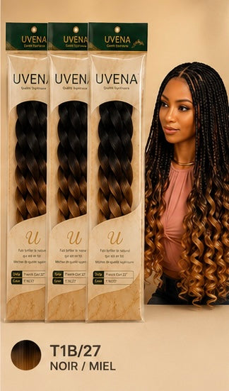 UVENA -  Pony Style French Curl - 24" - Lot de 3 paquets - 300g (x9 mèches).