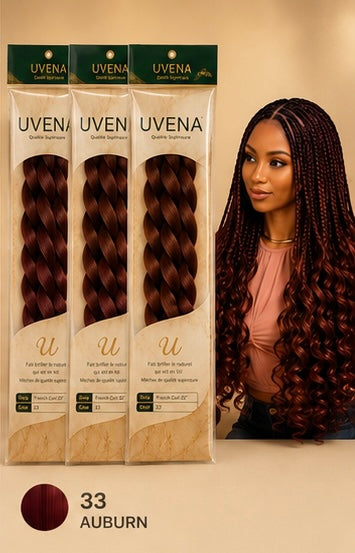 UVENA -  Pony Style French Curl - 24" - Lot de 3 paquets - 300g (x9 mèches).